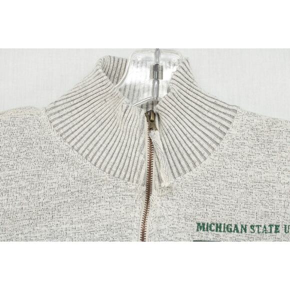 NWT Michigan State University Spartans Sweater Men's Large Gray Vintage Pullover - Picture 4 of 8